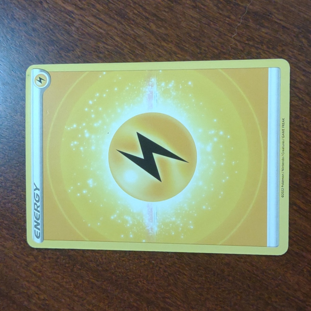 Lightning Energy Pokemon Card 2022
